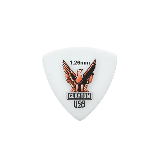 Clayton CLART126 Acetal Eagle Rounded Triangle Guitar Picks (1.26mm) - 12pk