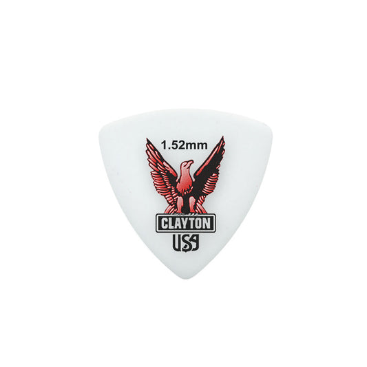 Clayton CLART152 Acetal Eagle Rounded Triangle Guitar Picks (1.52mm) - 12pk