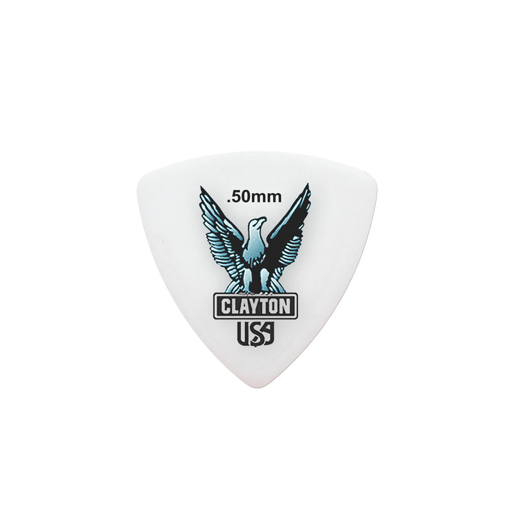 Clayton CLART50 Acetal Eagle Rounded Triangle Guitar Picks (0.50mm) - 12pk