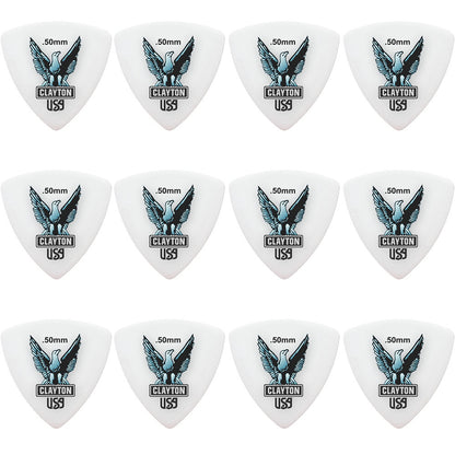Clayton CLART50 Acetal Eagle Rounded Triangle Guitar Picks (0.50mm) - 12pk