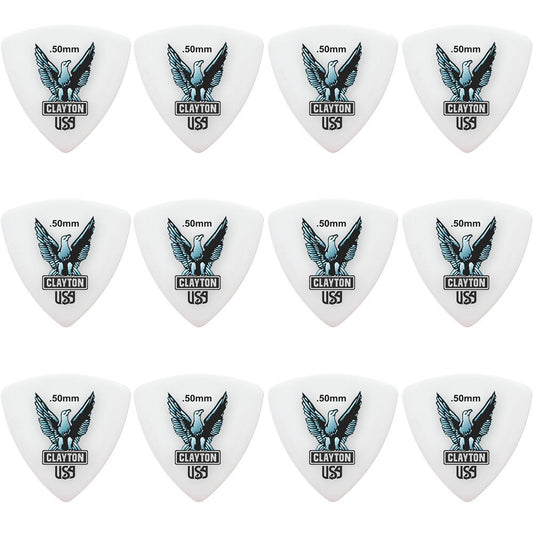 Clayton CLART50 Acetal Eagle Rounded Triangle Guitar Picks (0.50mm) - 12pk