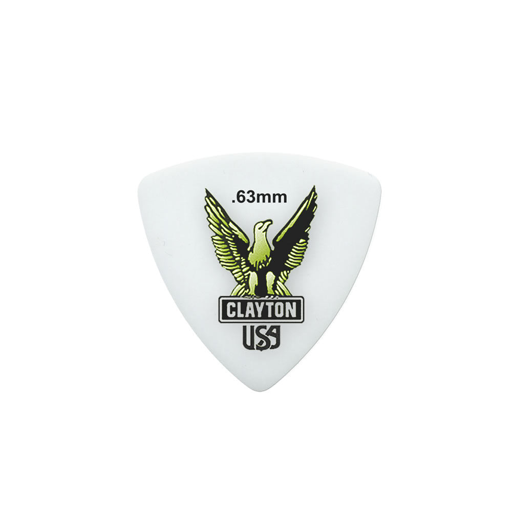 Clayton CLART63 Acetal Eagle Rounded Triangle Guitar Picks (0.63mm) - 12pk