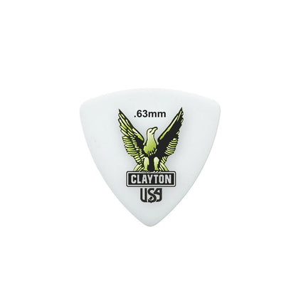 Clayton CLART63 Acetal Eagle Rounded Triangle Guitar Picks (0.63mm) - 12pk