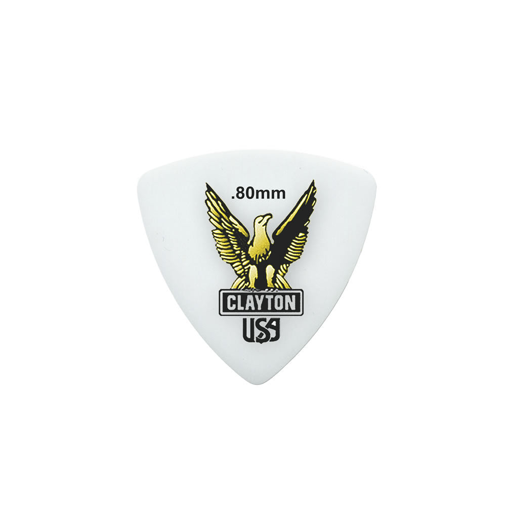 Clayton CLART80 Acetal Eagle Rounded Triangle Guitar Picks (0.80mm) - 12pk