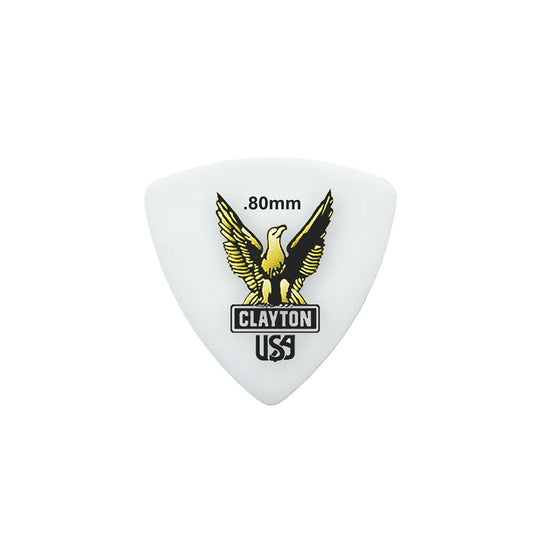 Clayton CLART80 Acetal Eagle Rounded Triangle Guitar Picks (0.80mm) - 12pk