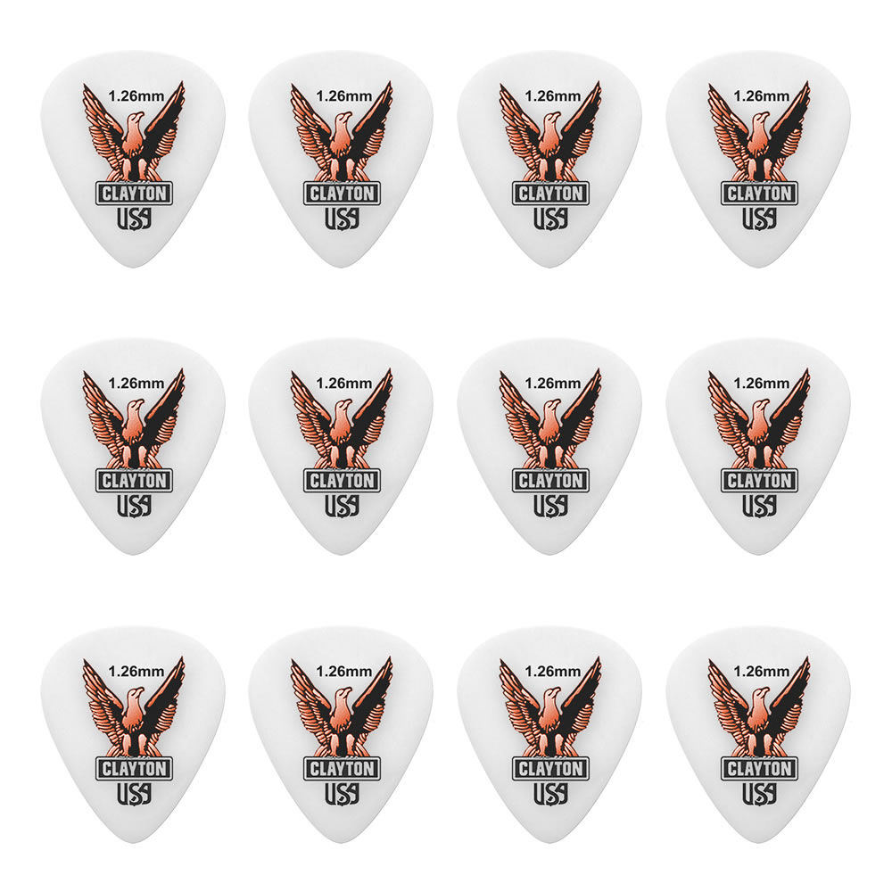 Clayton CLAS126 Acetal Eagle Standard Guitar Picks (1.26mm) - 12pk