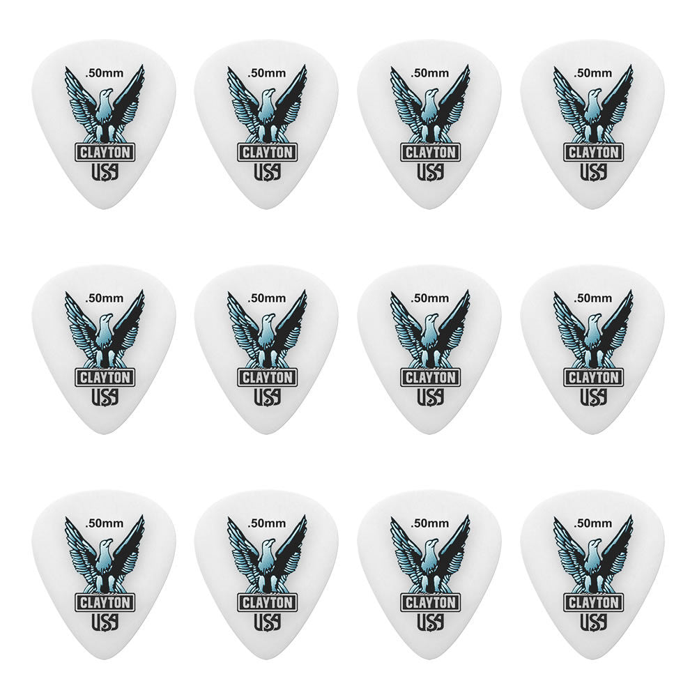 Clayton CLAS50 Acetal Eagle Standard Guitar Picks (0.50mm) - 12pk