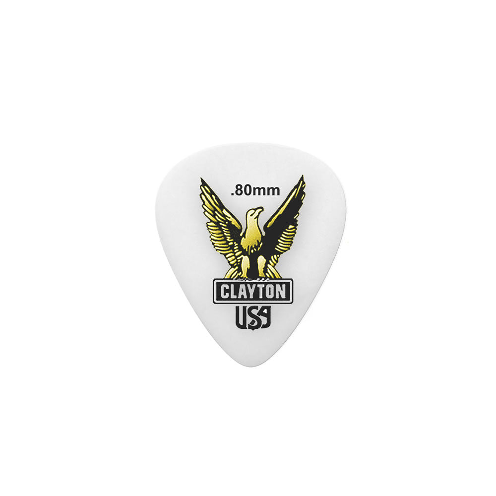 Clayton CLAS80 Acetal Eagle Standard Guitar Picks (0.80mm) - 12pk