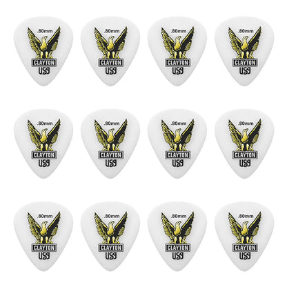 Clayton CLAS80 Acetal Eagle Standard Guitar Picks (0.80mm) - 12pk