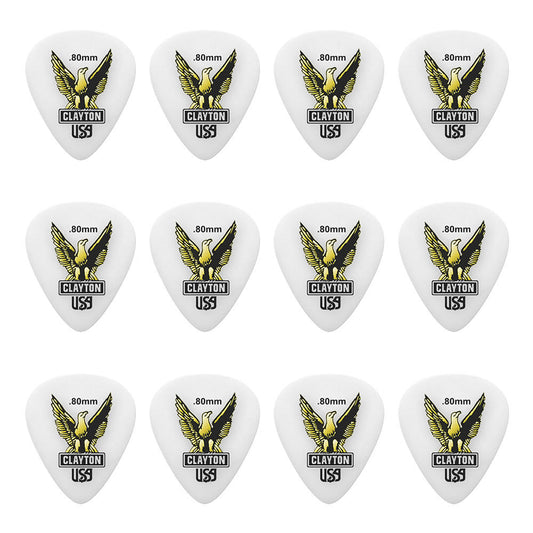 Clayton CLAS80 Acetal Eagle Standard Guitar Picks (0.80mm) - 12pk