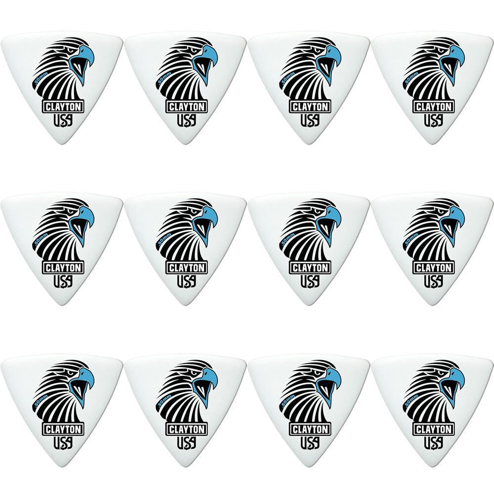 Clayton CLASART50 Acetal Eagle Sharp Triangle Guitar Picks (0.50mm) - 12pk