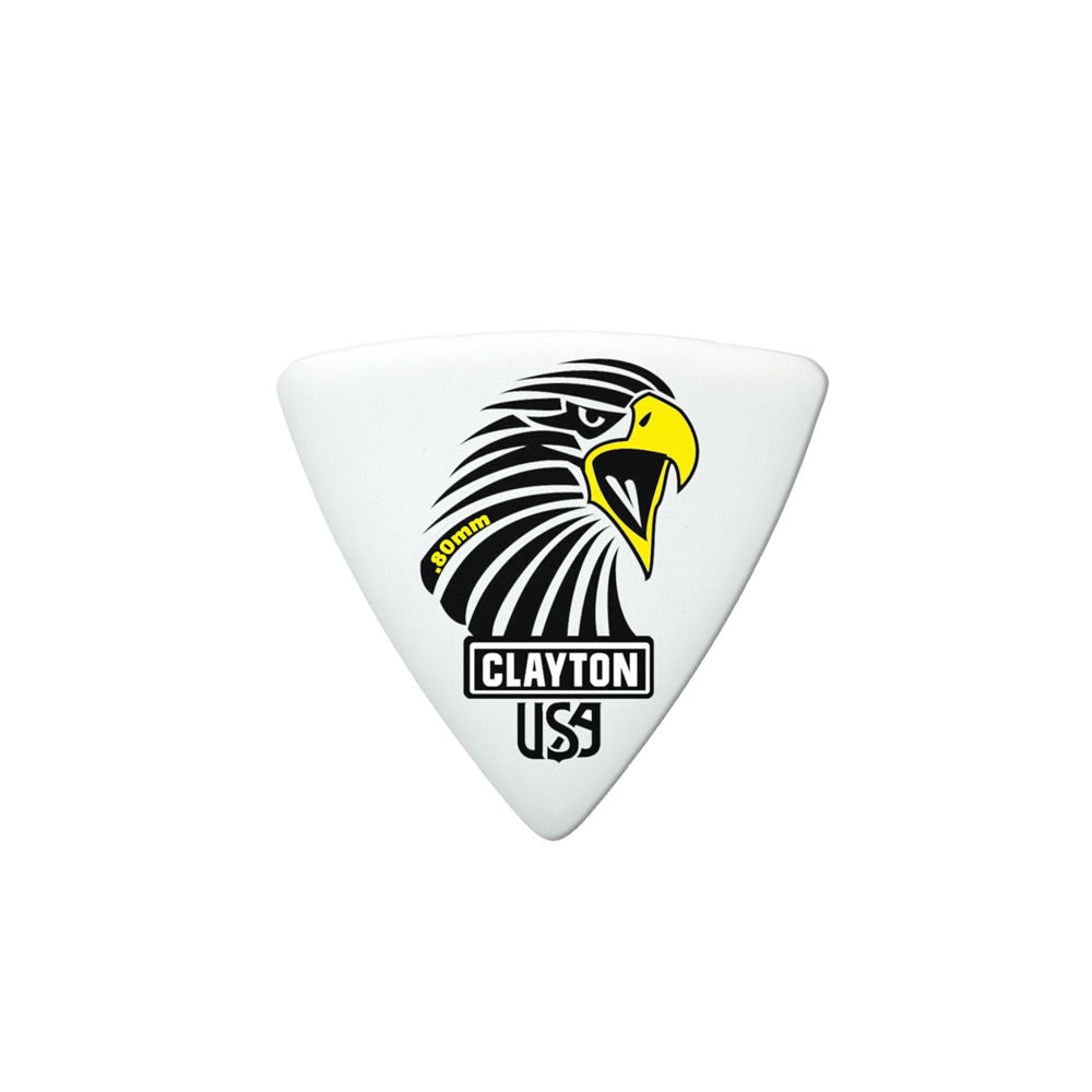 Clayton CLASART80 Acetal Eagle Sharp Triangle Guitar Picks (0.80mm) - 12pk