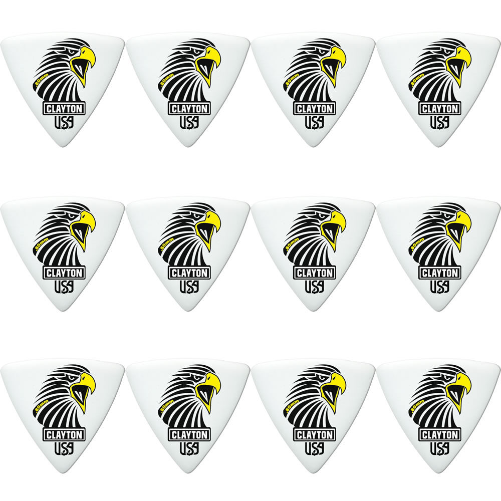 Clayton CLASART80 Acetal Eagle Sharp Triangle Guitar Picks (0.80mm) - 12pk
