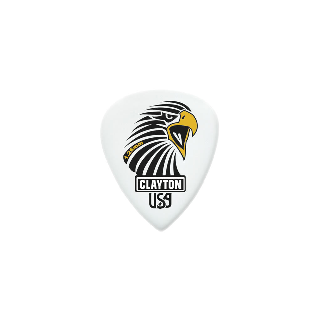 Clayton CLASAS126 Acetal Eagle Sharp Standard Guitar Picks (1.26mm) - 12pk