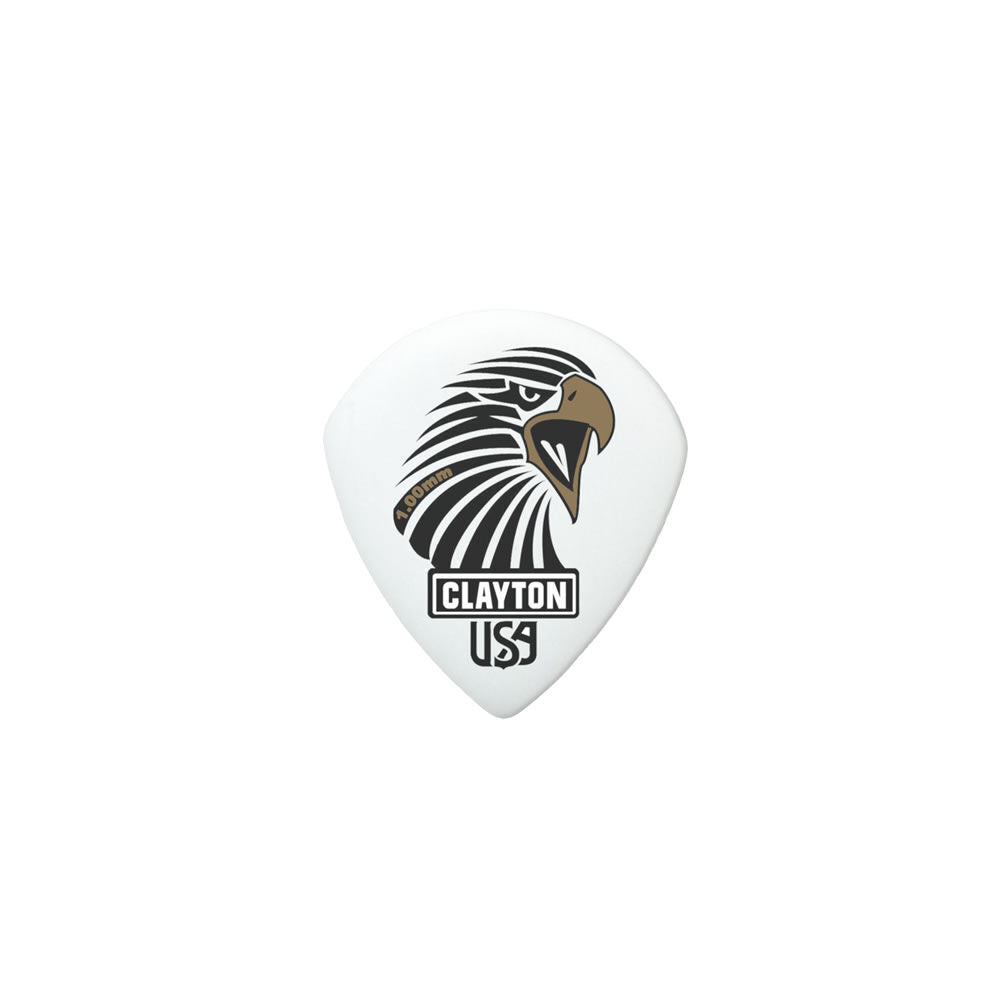 Clayton CLASAST100 Acetal Eagle Sharp Teardrop Guitar Picks (1.00mm) - 12pk