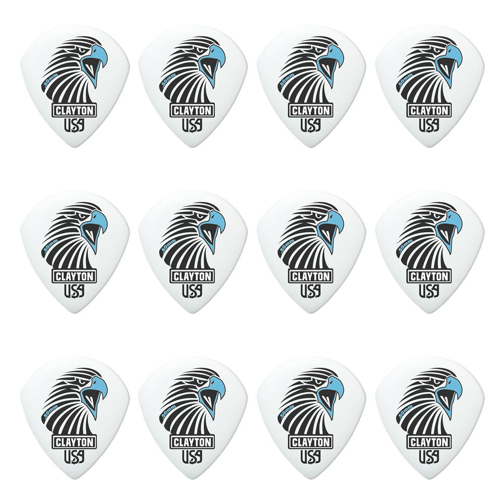 Clayton CLASAST50 Acetal Eagle Sharp Teardrop Guitar Picks (0.50mm) - 12pk