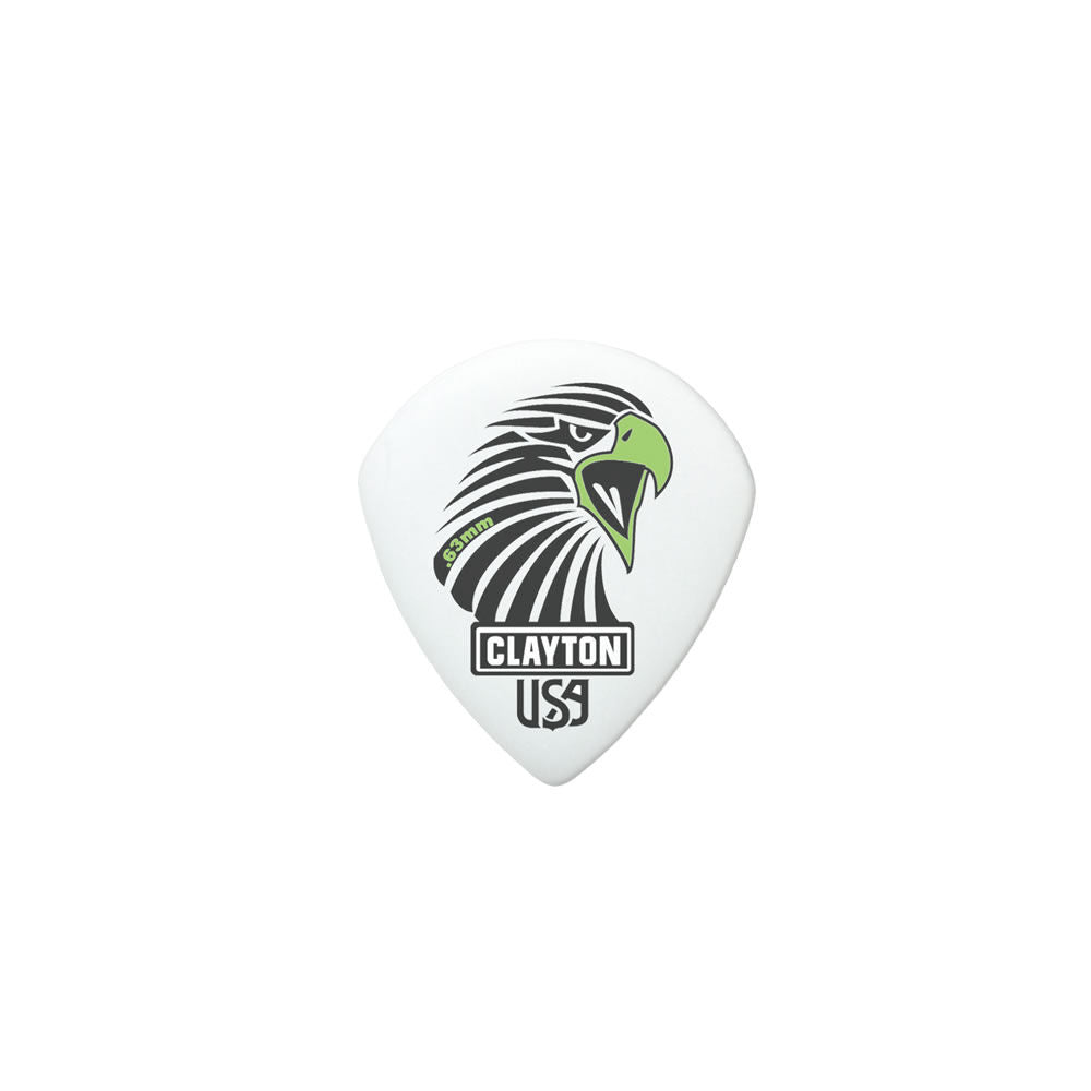 Clayton CLASAST63 Acetal Eagle Sharp Teardrop Guitar Picks (0.63mm) - 12pk