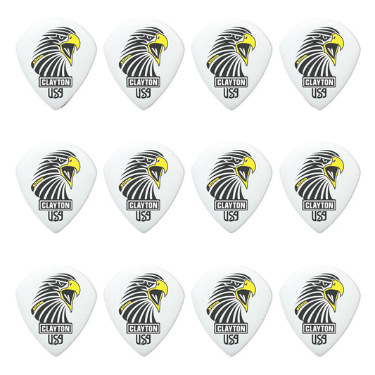 Clayton CLASAST80 Acetal Eagle Sharp Teardrop Guitar Picks (0.80mm) - 12pk