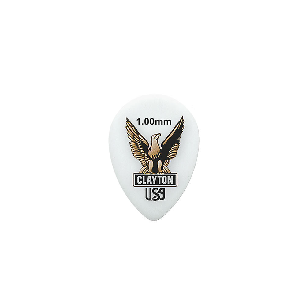Clayton Acetal Eagle Small Teardrop Guitar Picks (1.00mm) - 12pk
