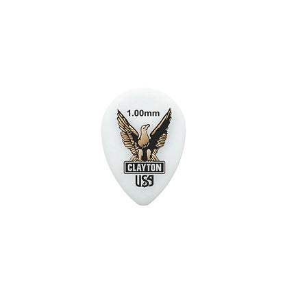 Clayton Acetal Eagle Small Teardrop Guitar Picks (1.00mm) - 12pk