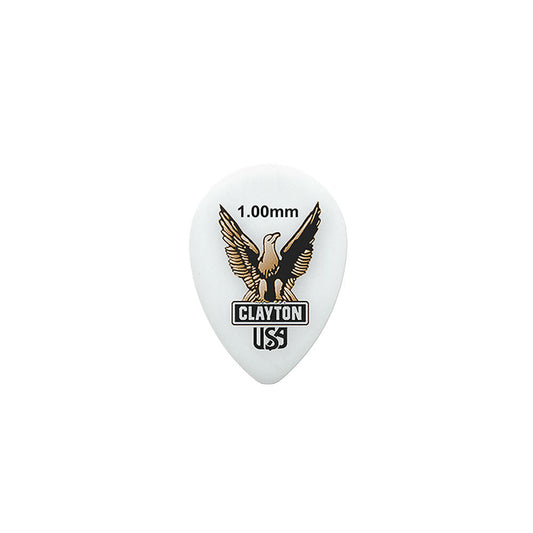 Clayton Acetal Eagle Small Teardrop Guitar Picks (1.00mm) - 12pk