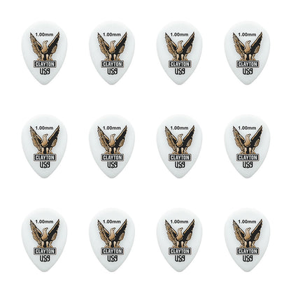 Clayton Acetal Eagle Small Teardrop Guitar Picks (1.00mm) - 12pk