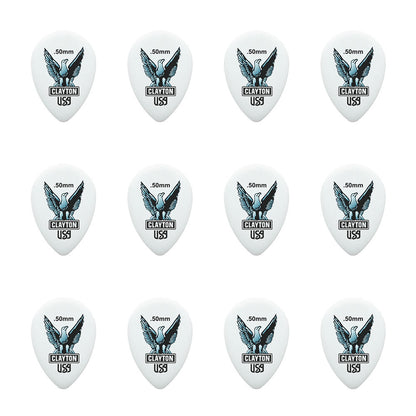 Clayton CLAST50 Acetal Eagle Small Teardrop Guitar Picks (0.50mm) - 12pk