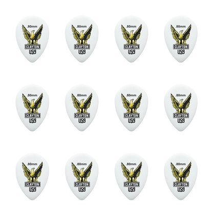 Clayton CLAST80 Acetal Eagle Small Teardrop Guitar Picks (0.80mm) - 12pk