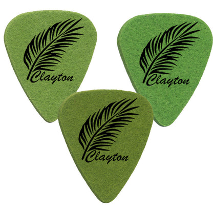 Clayton CLAUKL3 Felt Ukulele Picks with Leaf Design - 3pk