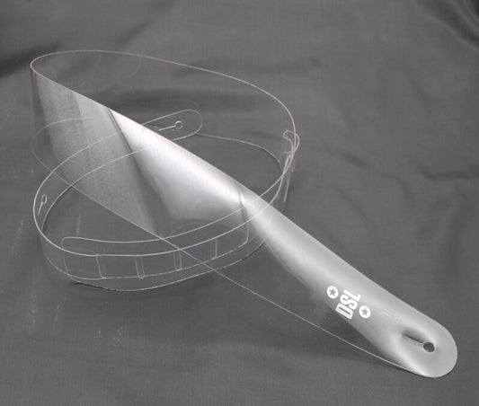 DSL CLEAR25 PVC Clear 2.5 Inch Guitar Strap