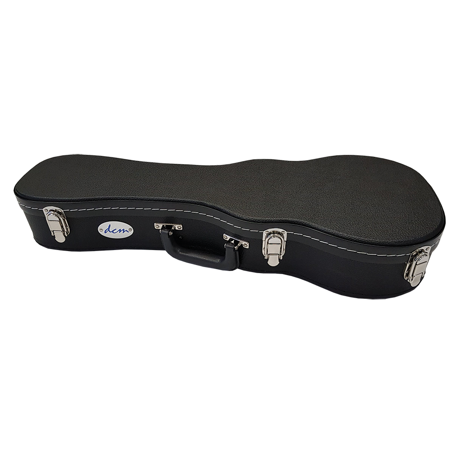 DCM DCMBKW-S Soprano Black Ukulele Wood Case
