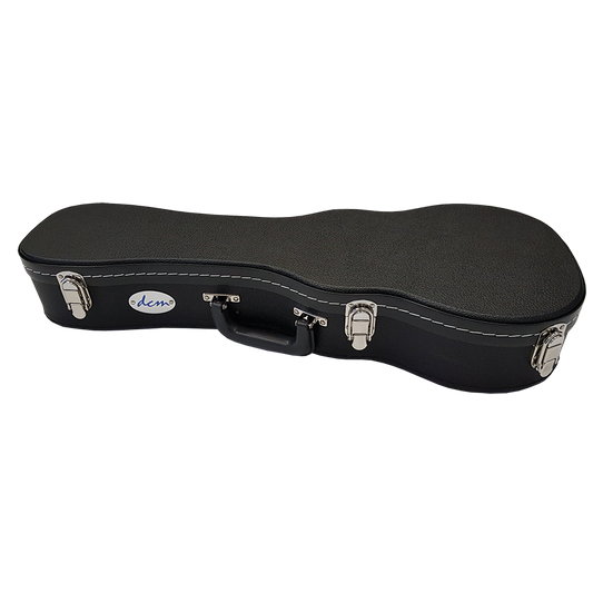 DCM DCMBKW-S Soprano Black Ukulele Wood Case