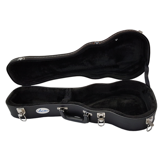 DCM DCMBKW-S Soprano Black Ukulele Wood Case