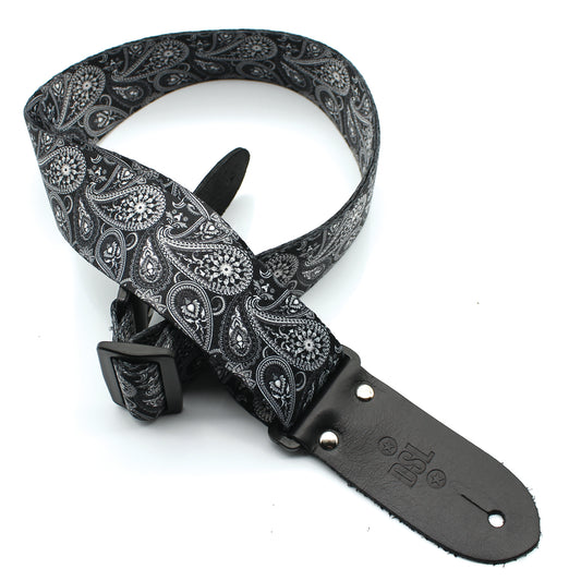 DSL DP20-PAIS-BLACK Black Digital Print Guitar Straps