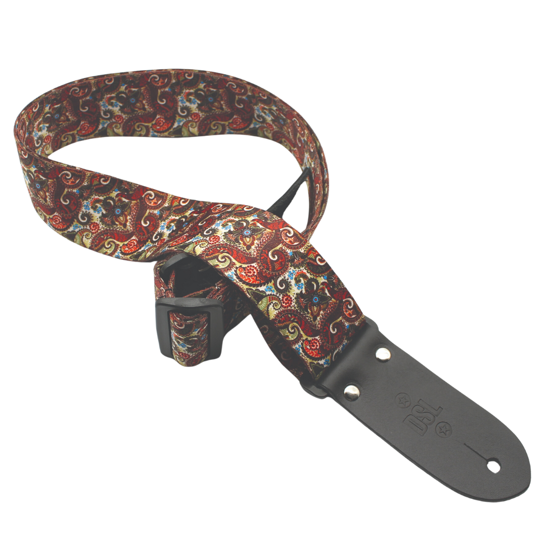 DSL DP20-PAIS-BROWN Brown Digital Print Guitar Strap