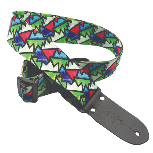 DSL DP20-QS-GREEN Green Digital Print Guitar Strap