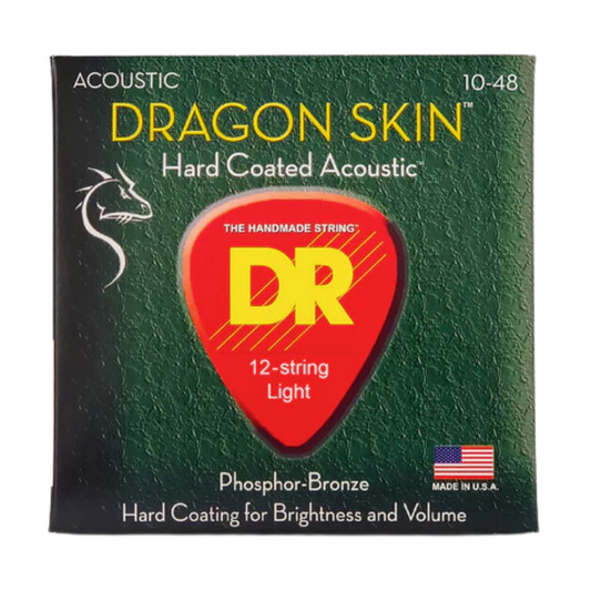 DR DSA-10/12 Dragon Skin Hard Coated Phosphor Bronze Acoustic Strings 10-48 (12 String)