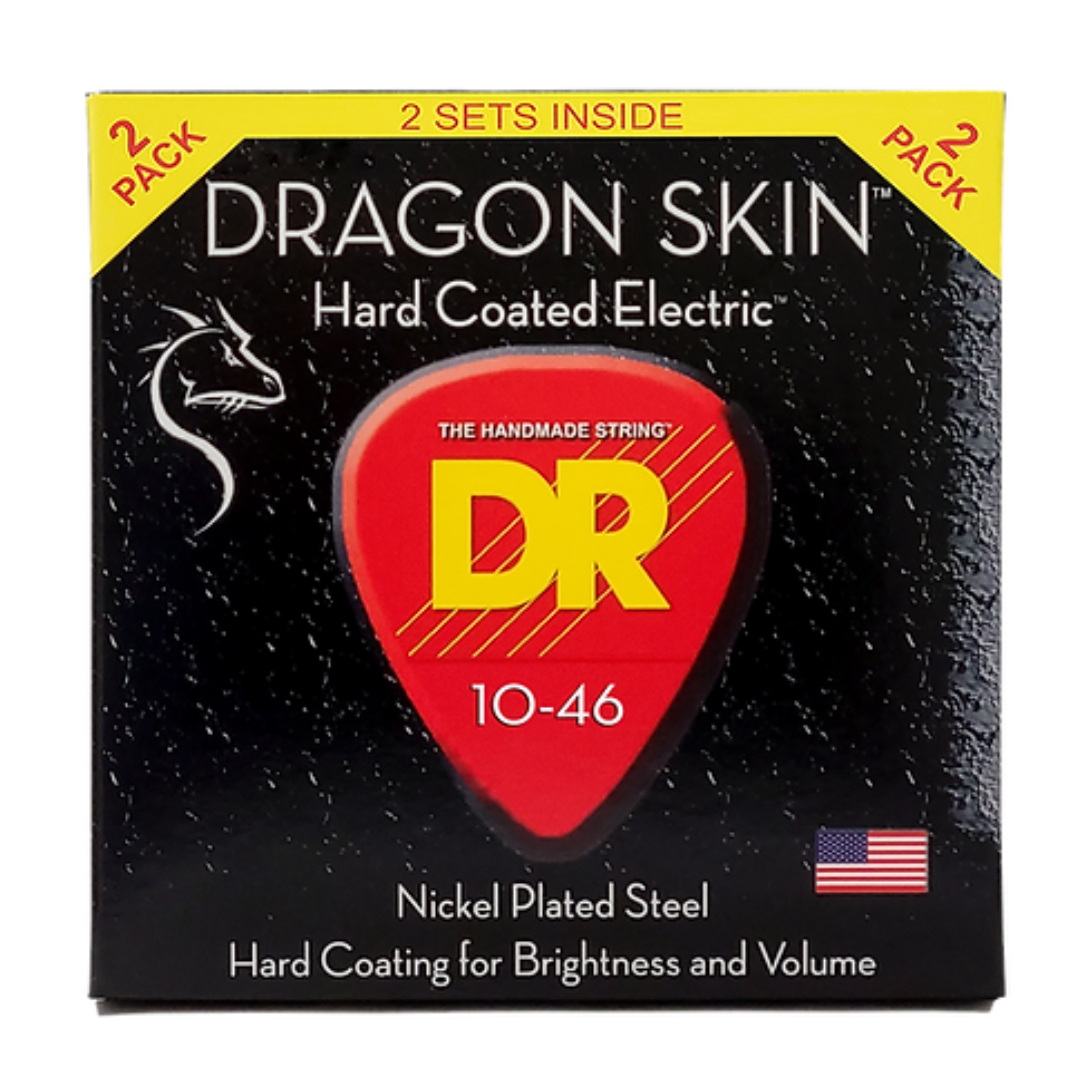 DR Dragon Skin Hard Coated Nickel Plated Electric Strings (2 Pack) (Assorted Gauges)