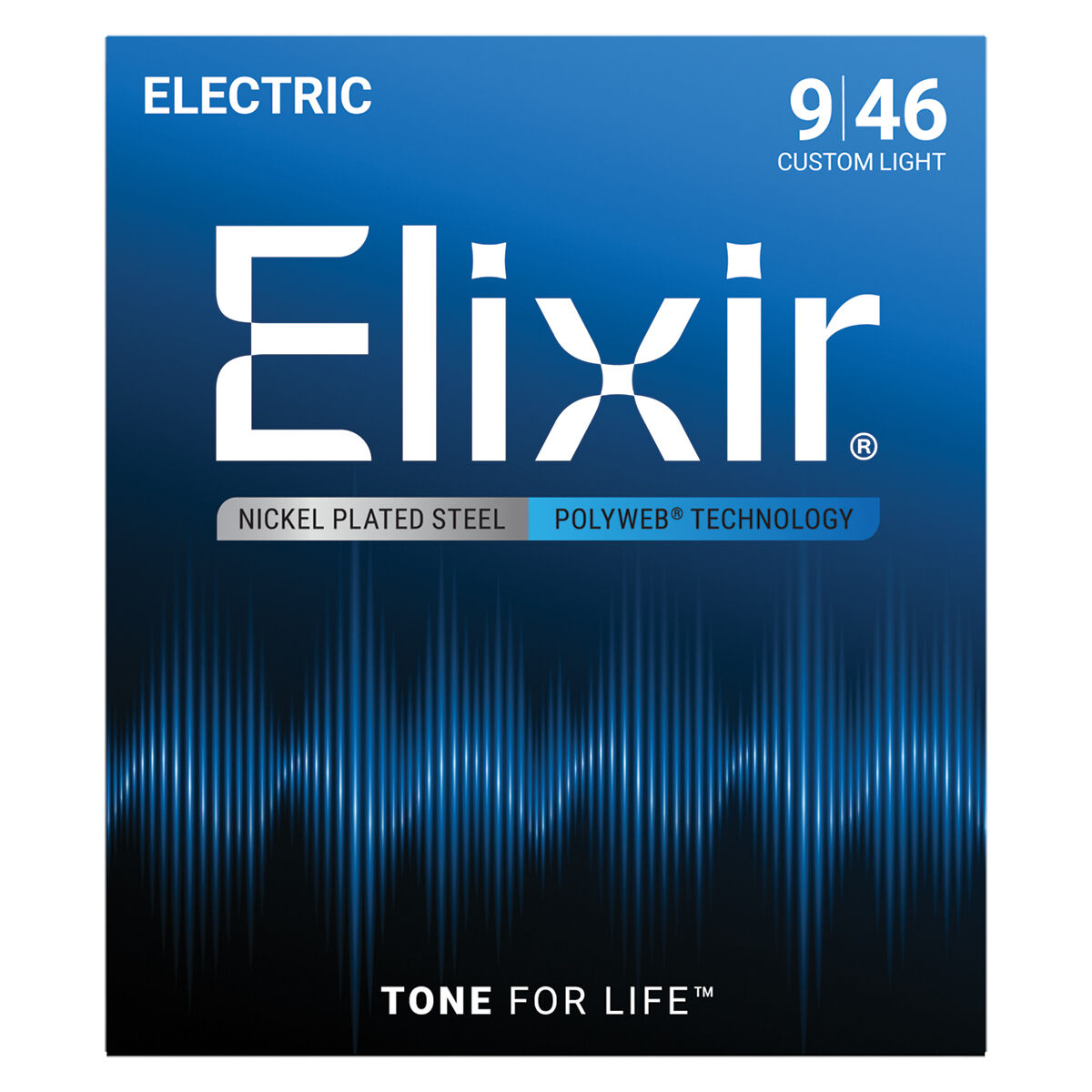 Elixir 12025 Polyweb Electric Guitar Strings - Custom Light 9-46