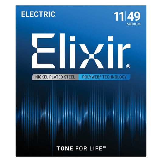 Elixir 12100 Polyweb Electric Guitar Strings - Medium 11-49