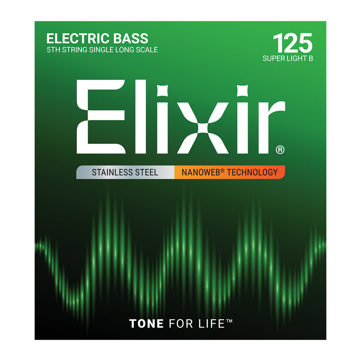 Elixir 13426 Nanoweb Single .125 Stainless Steel Bass Guitar String