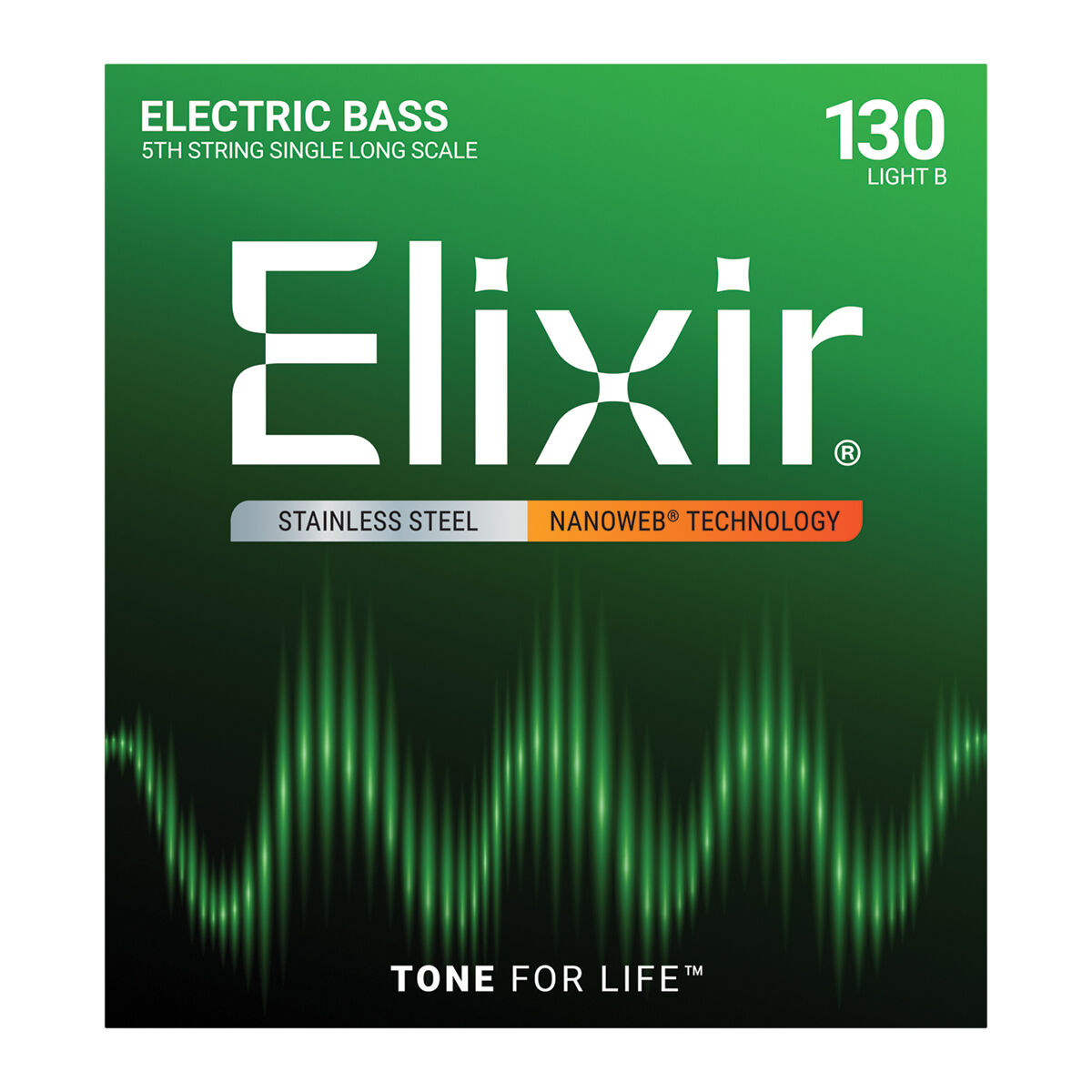 Elixir 13436 Nanoweb Single .130 Stainless Steel Bass Guitar String
