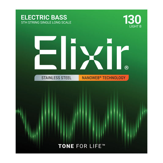 Elixir 13436 Nanoweb Single .130 Stainless Steel Bass Guitar String