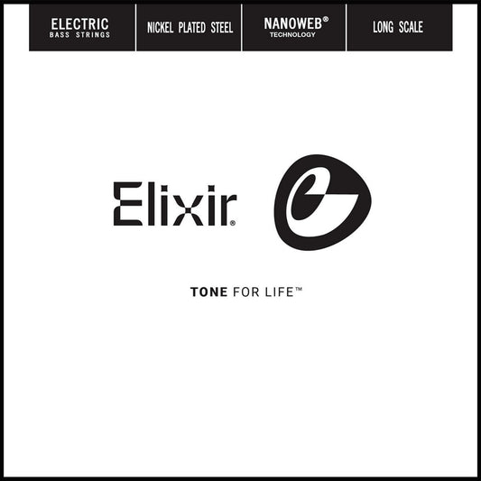 Elixir 15340 Nanoweb .040 Nickel Plated Steel Single Bass Guitar String