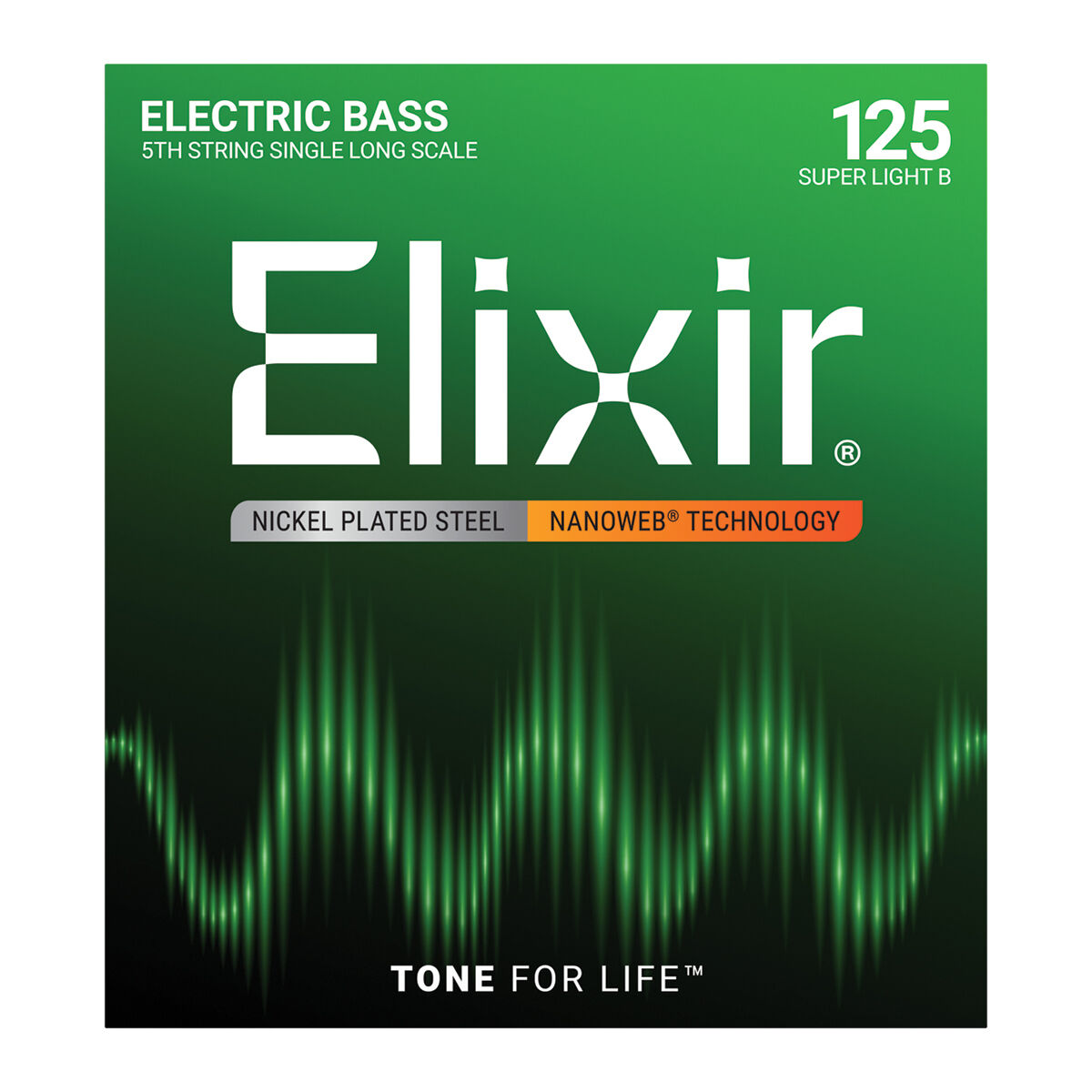 Elixir 15425 Nanoweb Single Bass Guitar String - Super Light B .125