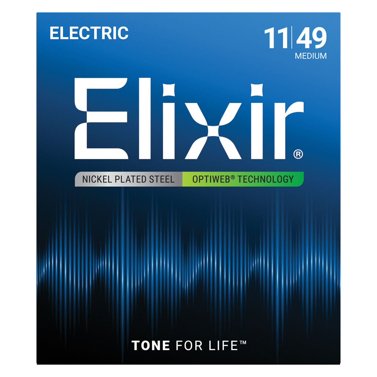 Elixir 19102 Optiweb Electric Guitar Strings - 11-49 Medium