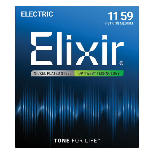 Elixir 19106 Optiweb 7-String Electric Guitar Strings - Medium 11-59