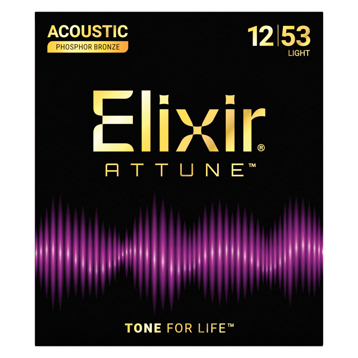 Elixir E21052 Attune Phosphor Bronze Light 12-53 Acoustic Guitar Strings