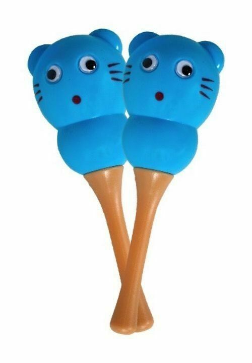 CPK ED757BL Pair of Blue 6" Bear Maracas