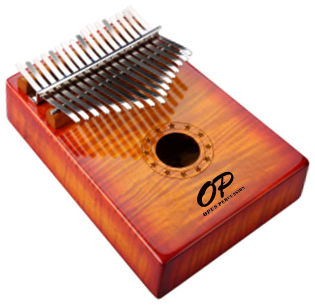 Opus Percussion EK17CCMS 17-Key Curly Maple Kalimba in Sunburst Gloss